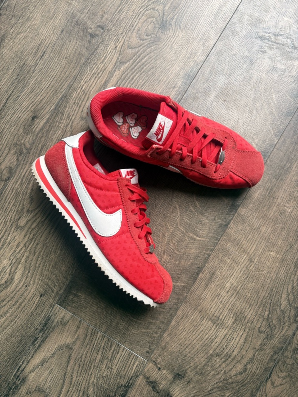 LE Nike Cortez 2025 Valentines Day Heart Sneakers Size 37.5 EU, 4.5 UK, W6.5 US